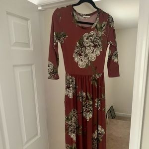 FLORAL LONG SLEEVE DRESS